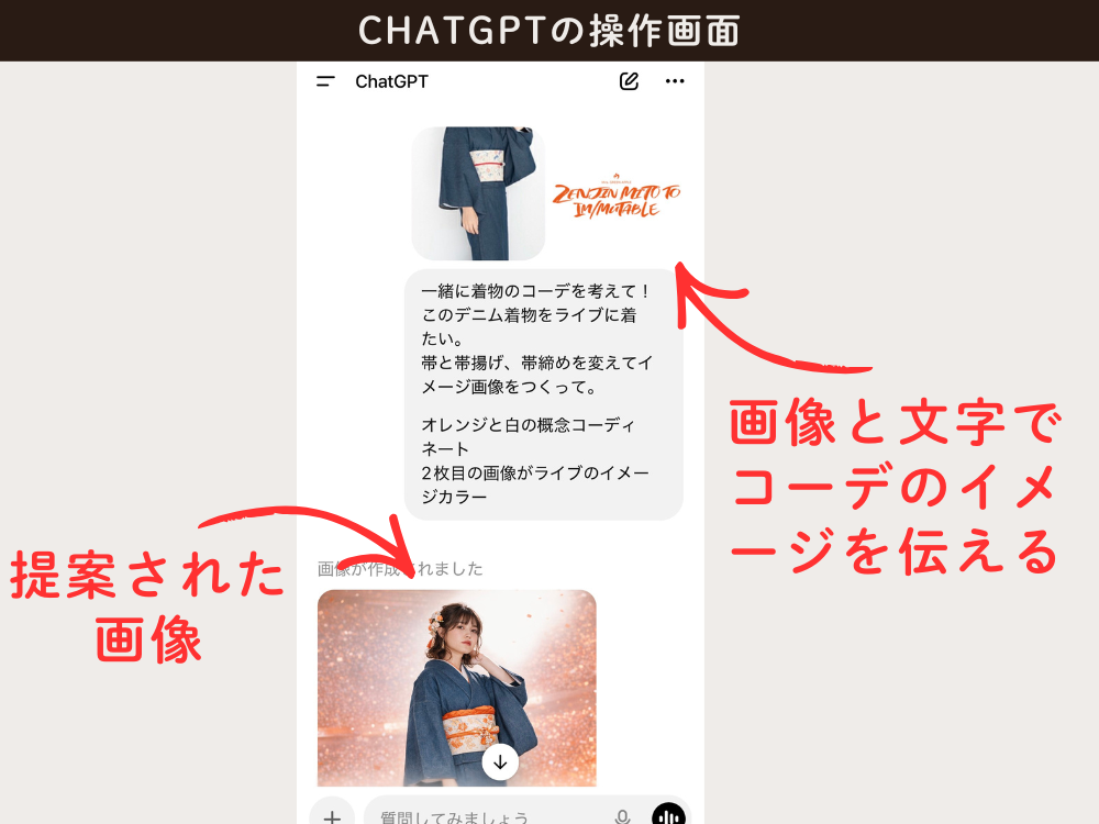 ChatGPTに指示を出してイメージ画像を作成した実際のやりとり