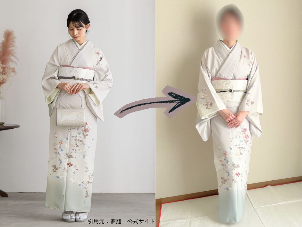 公式画像と筆者の着画の比較