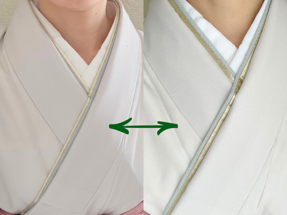 表と裏の着画比較